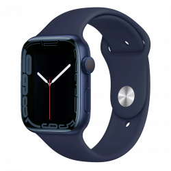 Apple Watch 7 niebieski odnowiony - używany refurbished smartwatch Apple powystawowy/poleasingowy